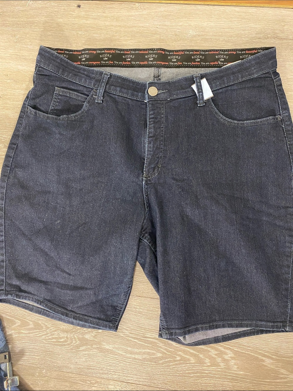 Riders by Lee Dark Black Denim Jean Shorts